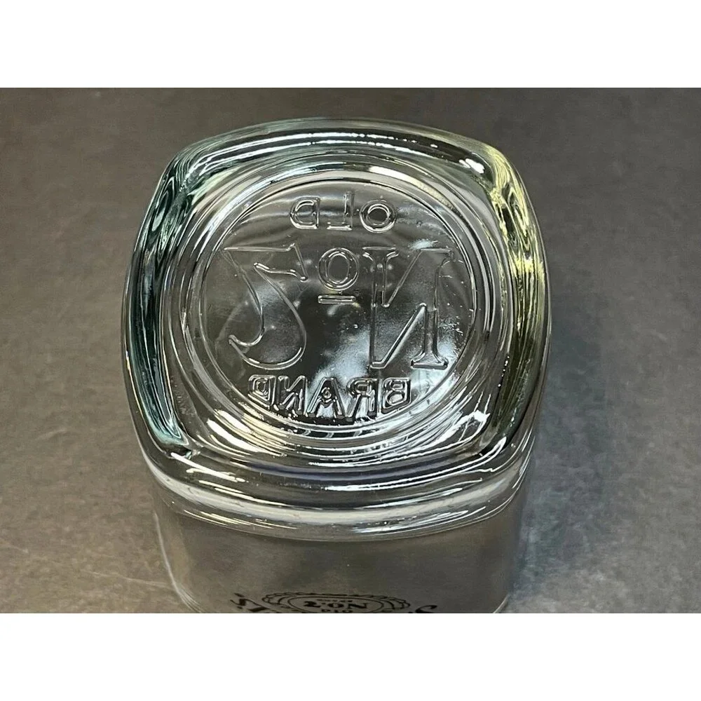 Jack Daniels Old No 7 Whiskey shot glass mug cup square clear